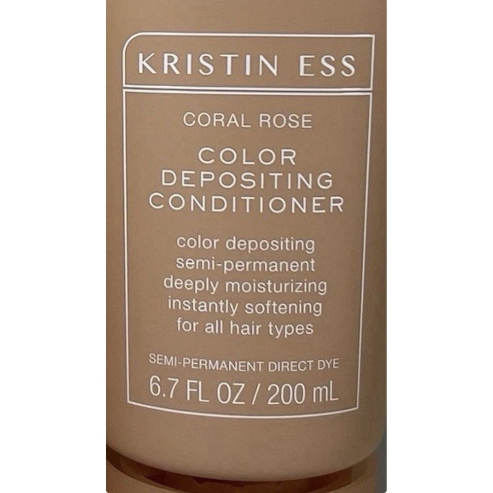 KRISTIN ESS Color Depositing Hair Care Conditioner Coral Rose Gold Blonde 6.7oz